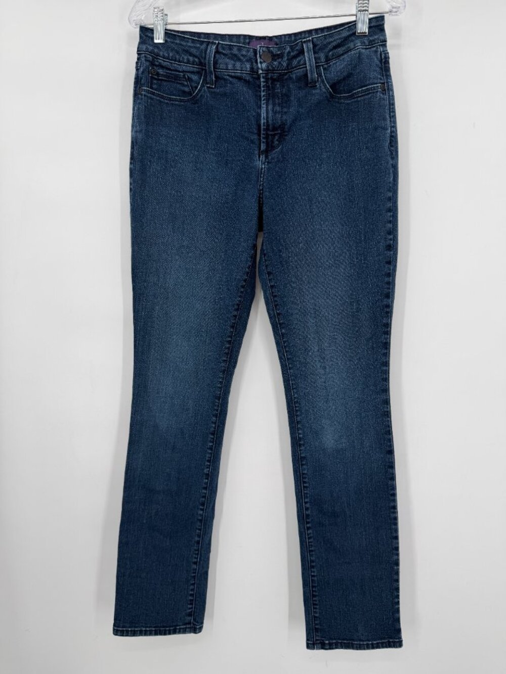NYDJ Women’s Size 10 Slim Straight Jeans Dark Wash Stretch Denim